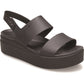 Crocs Women's Brooklyn Low Wedge Platform Sandal in Black