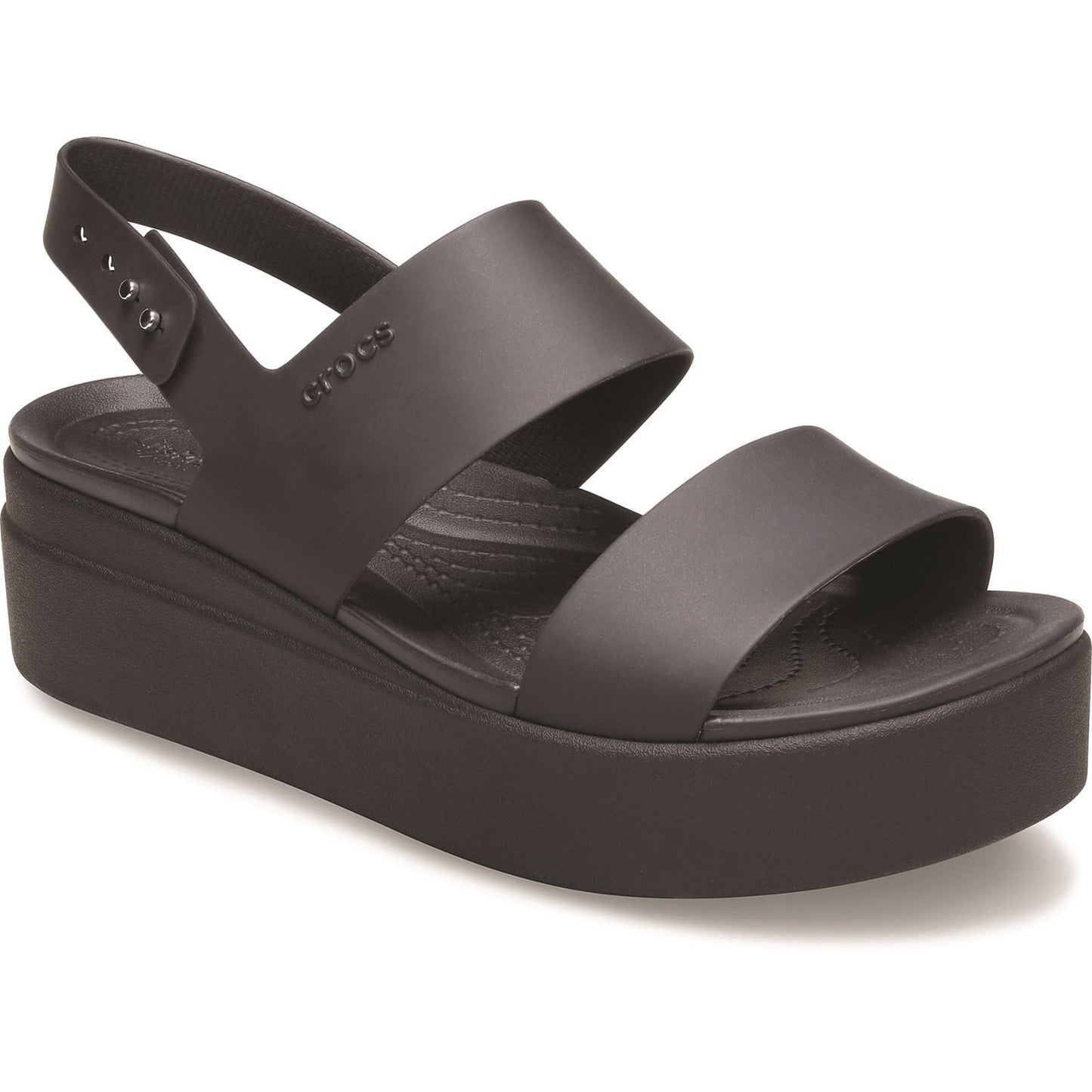 Crocs Women's Brooklyn Low Wedge Platform Sandal in Black