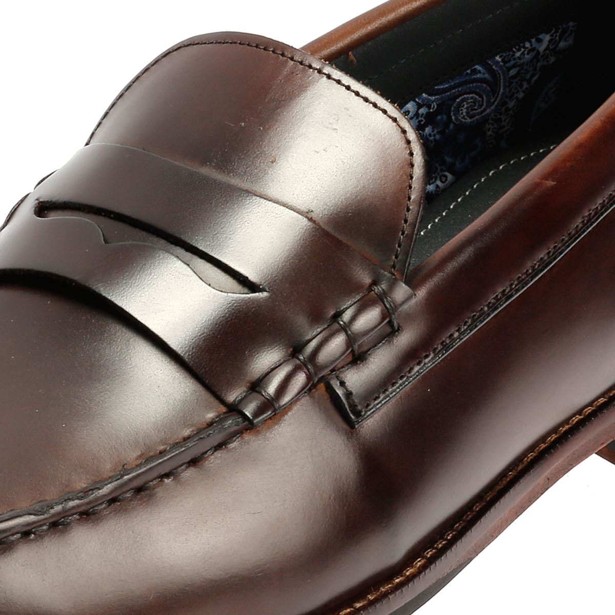 Ben Sherman Sid Brush Off Leather Men's Brown Penny Loafers