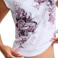 Ed Hardy Tattoo City Cap Sleeve Top Women's White T-Shirts