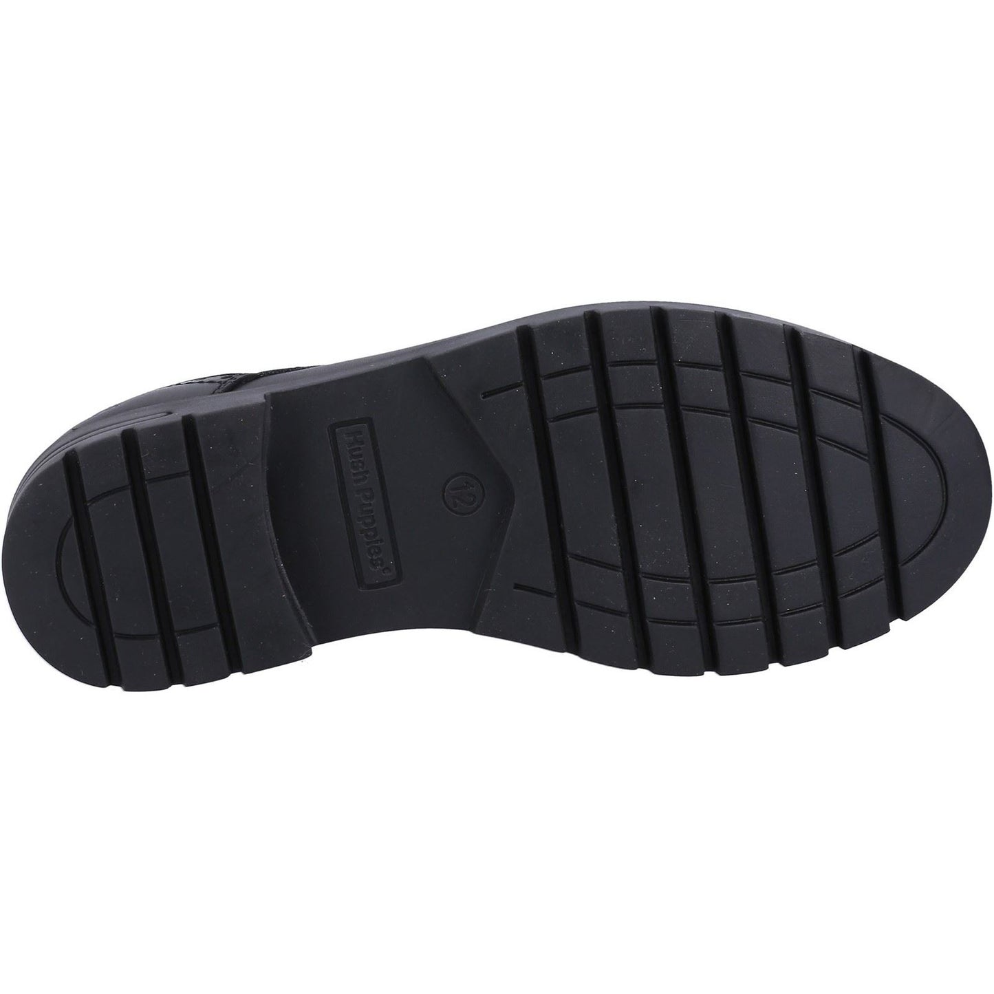 Hush Puppies Jayne Lace Up Leather Youth Black Lace-Up Shoes