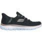 Skechers Summits Brilliant Shine Women's Black Mesh/Rose Gold Trim Trainers