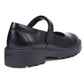 Geox J Casey G. P Leather Girl's Black Shoes