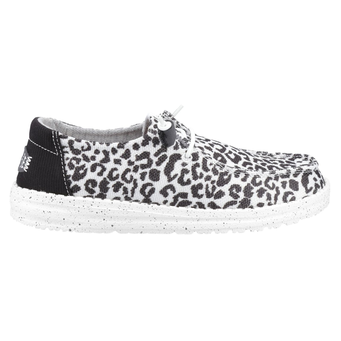 HEYDUDE Women's Wendy Leopard Shoe in Black/Grey