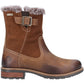 Cotswold Kemerton Leather Women's Tan Winter Mid Calf Boots