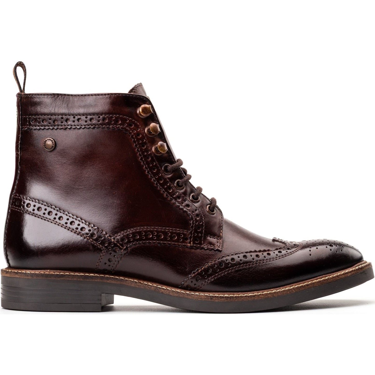 Base London Bristol Leather Men's Burnt Brown Brogues Shoes