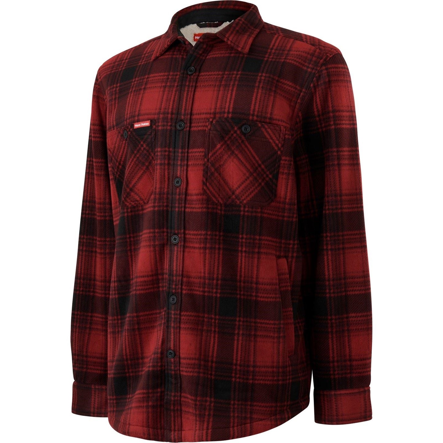 Hard Yakka Men's Sherpa Jacket in Red