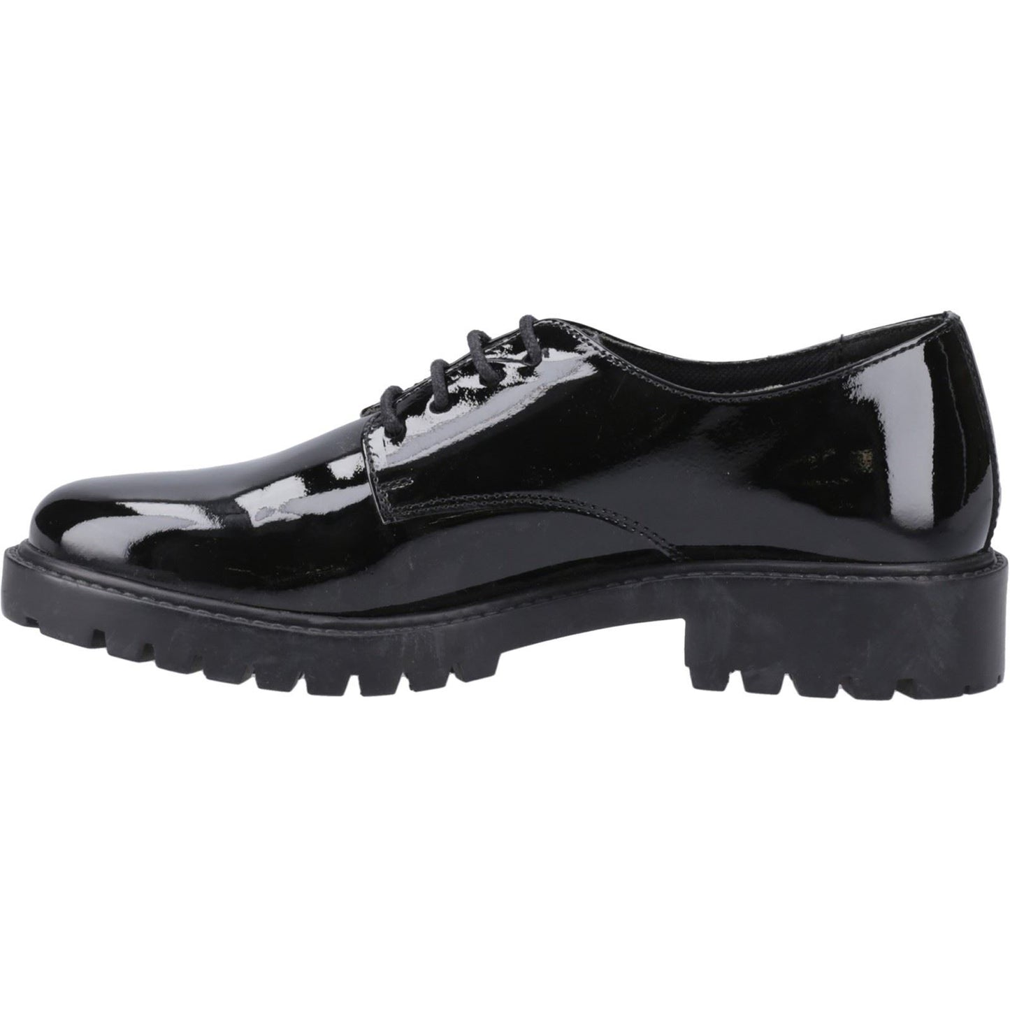 Hush Puppies Aubrey Leather Black Derby Shoes