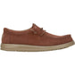 HEYDUDE Men's Wally Suede Shoes in Dark Brown