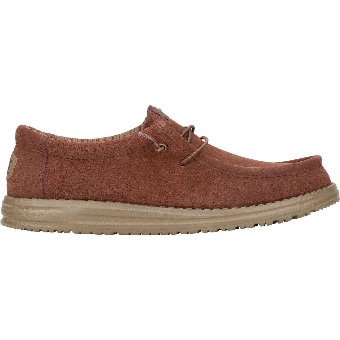 HEYDUDE Men's Wally Suede Shoes in Dark Brown
