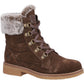 Hush Puppies Florence Suede Women's Chocolate Wide Fit Winter Ankle Boots
