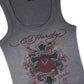 Ed Hardy In Memory of When I Cared Fitted Women's Black Vest Top