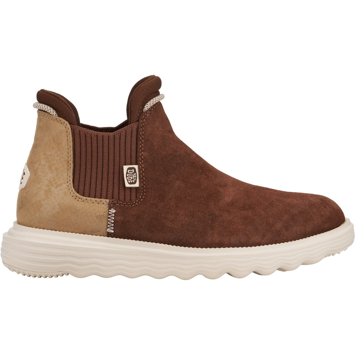 HEYDUDE Women's Branson Suede Novelty Ankle Boots in Brown/Snake
