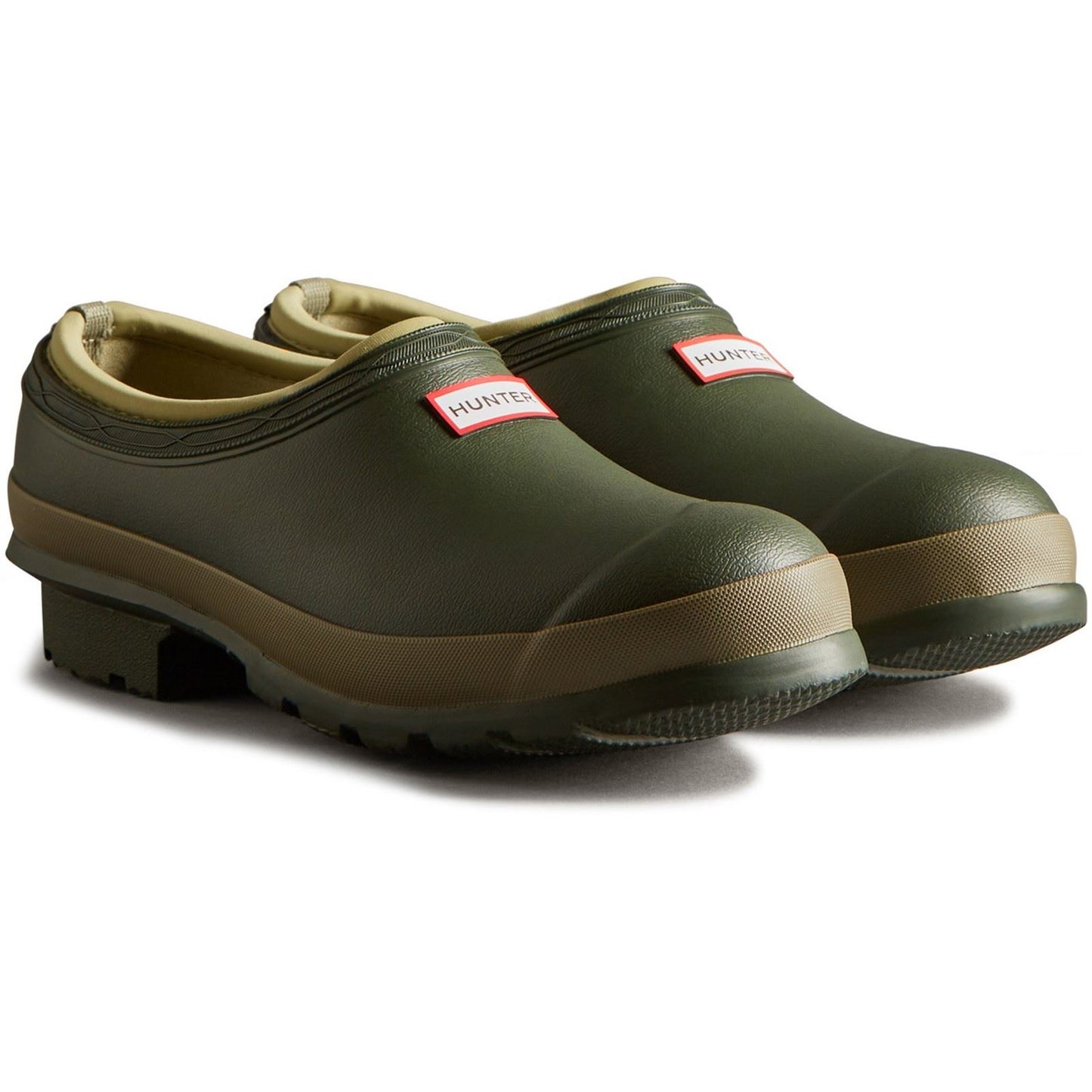 Hunter Women's Gardener Clogs in Dark Olive/Clay