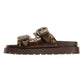 Buffalo Raya Ari West Leather Women's Brown Sandals