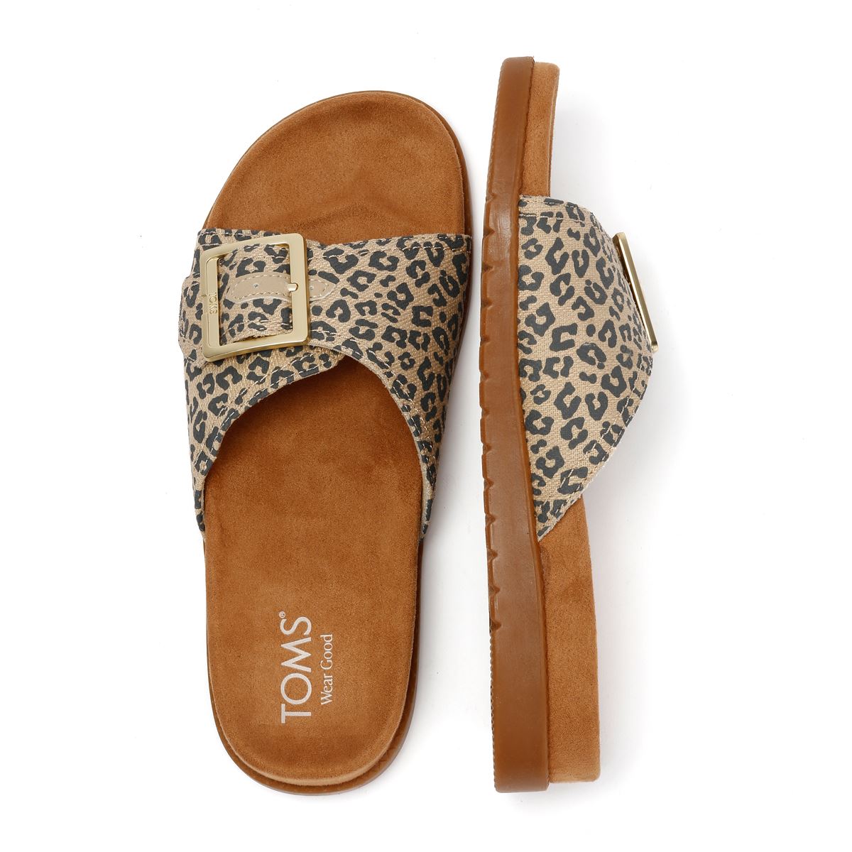 TOMS Marin Slide Women's Leopard Sandals