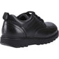 Hush Puppies Keeley Leather Youth Black Lace-Up Shoes