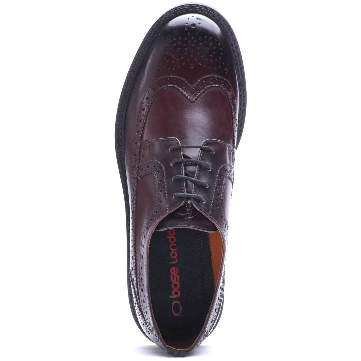 Base London Phase Leather Men's WASHED BROWN Brogues Shoes