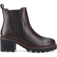 Hush Puppies Gaia Leather Women's Chocolate Heeled Chelsea Boots