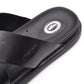 Base London Drift Leather Men's Black Sandals