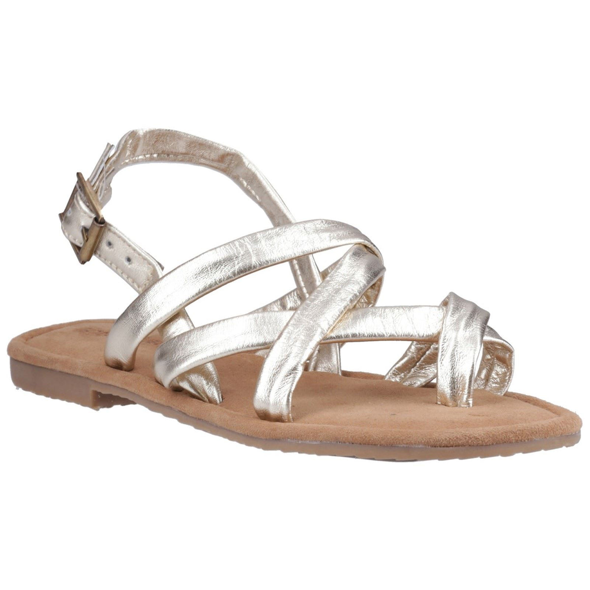 Hush Puppies Hope Leather Women's Gold Sandals