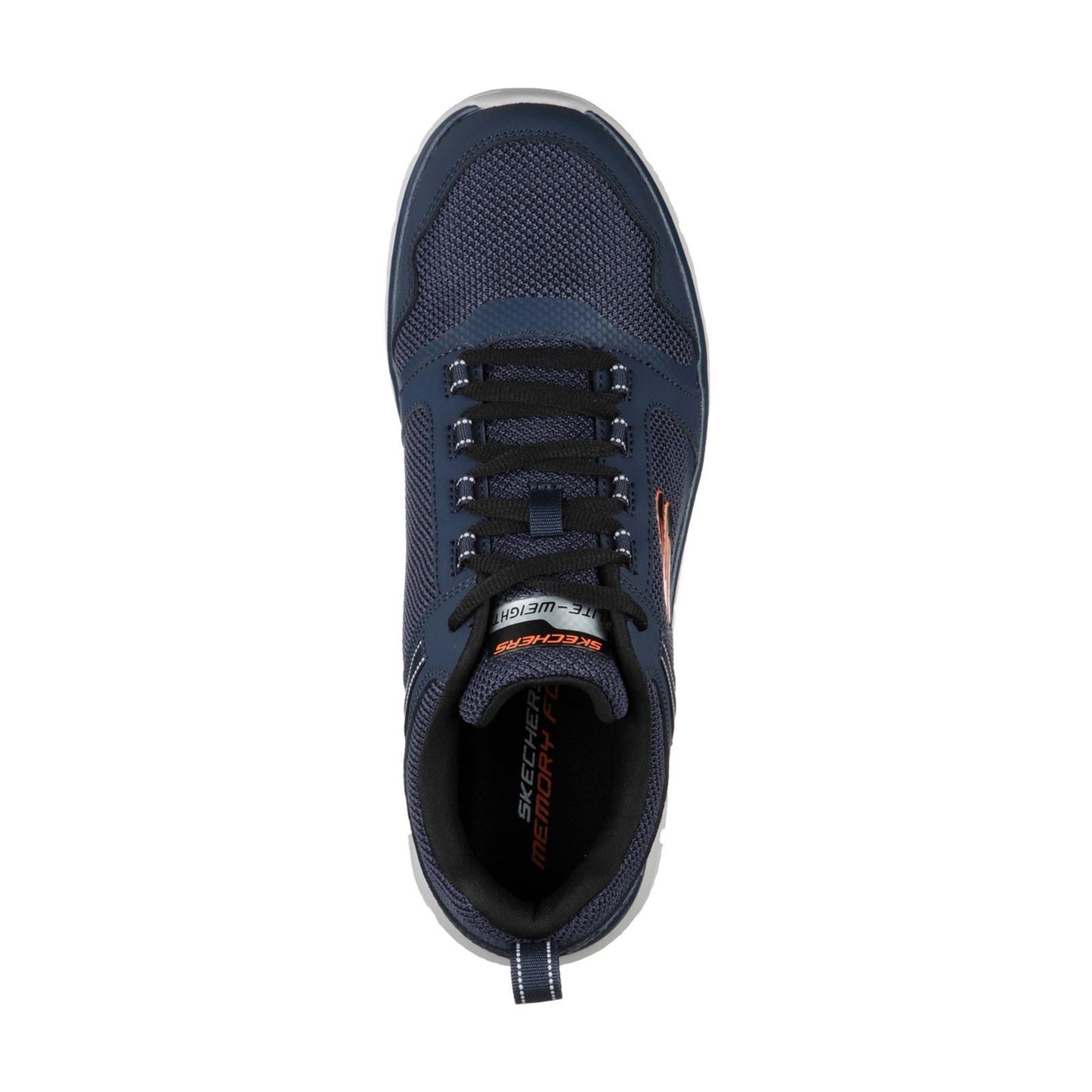 Skechers Men's Track Knockhill Shoes in Navy/Orange