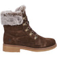Hush Puppies Florence Suede Women's Chocolate Wide Fit Winter Ankle Boots