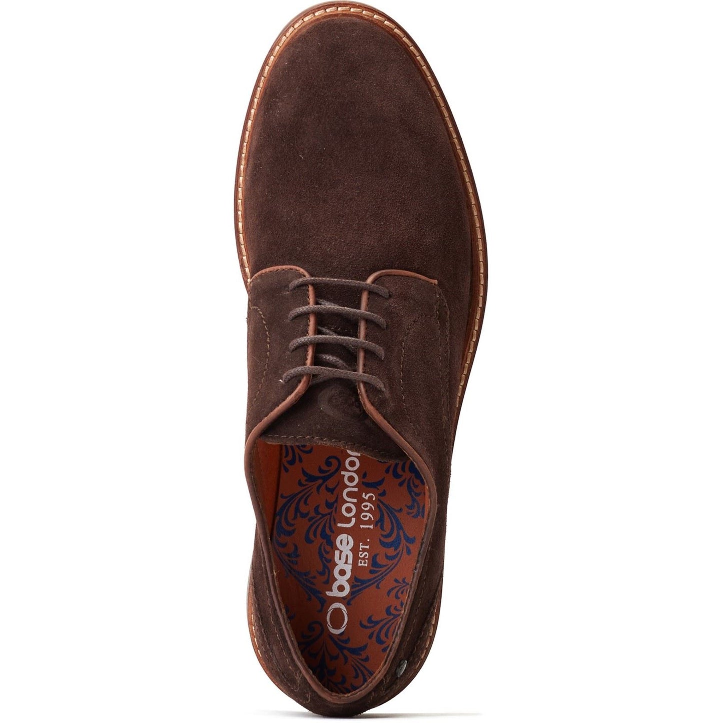 Base London Men's Mawley Derby Shoe in Burnt Brown