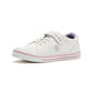Penguin Junior Rainbow Canvas Girls's White/Lilac Trainers