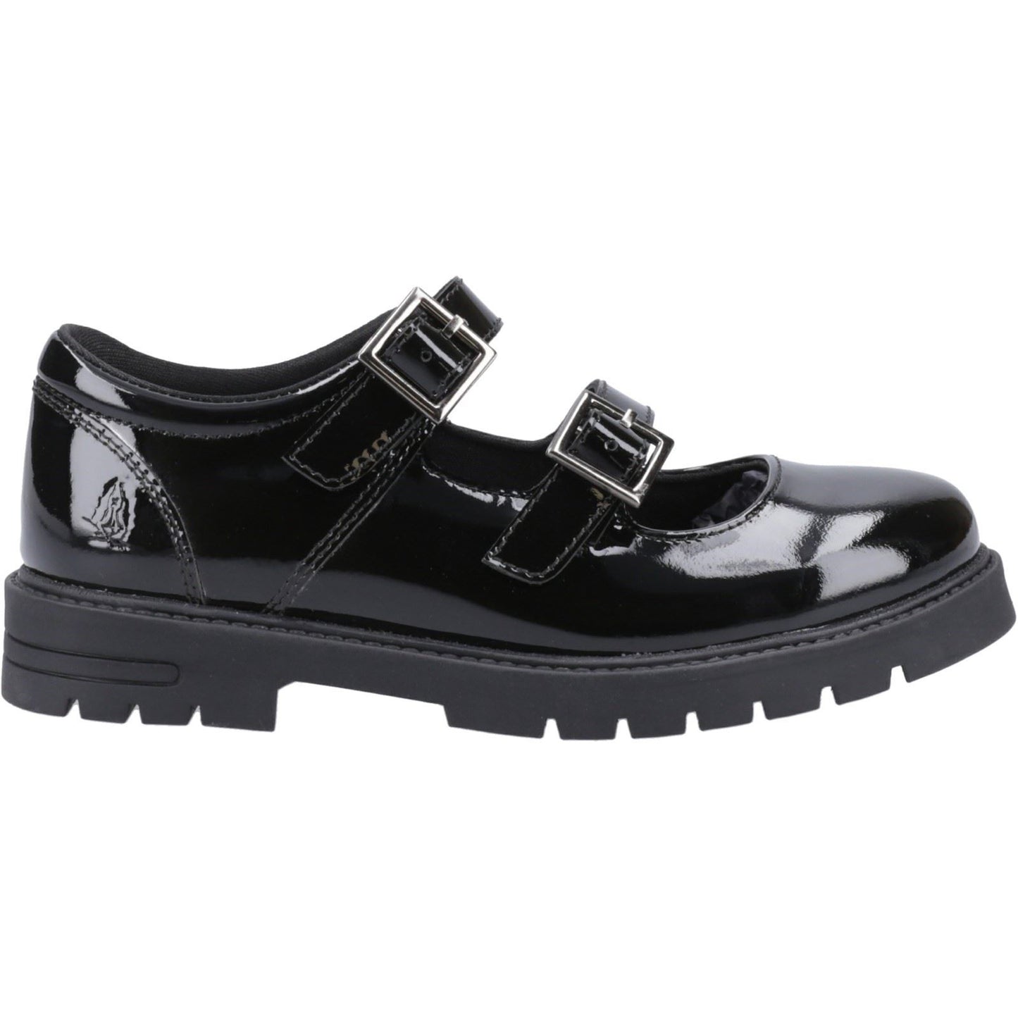 Hush Puppies Ella Patent Leather Youth Black Shoes