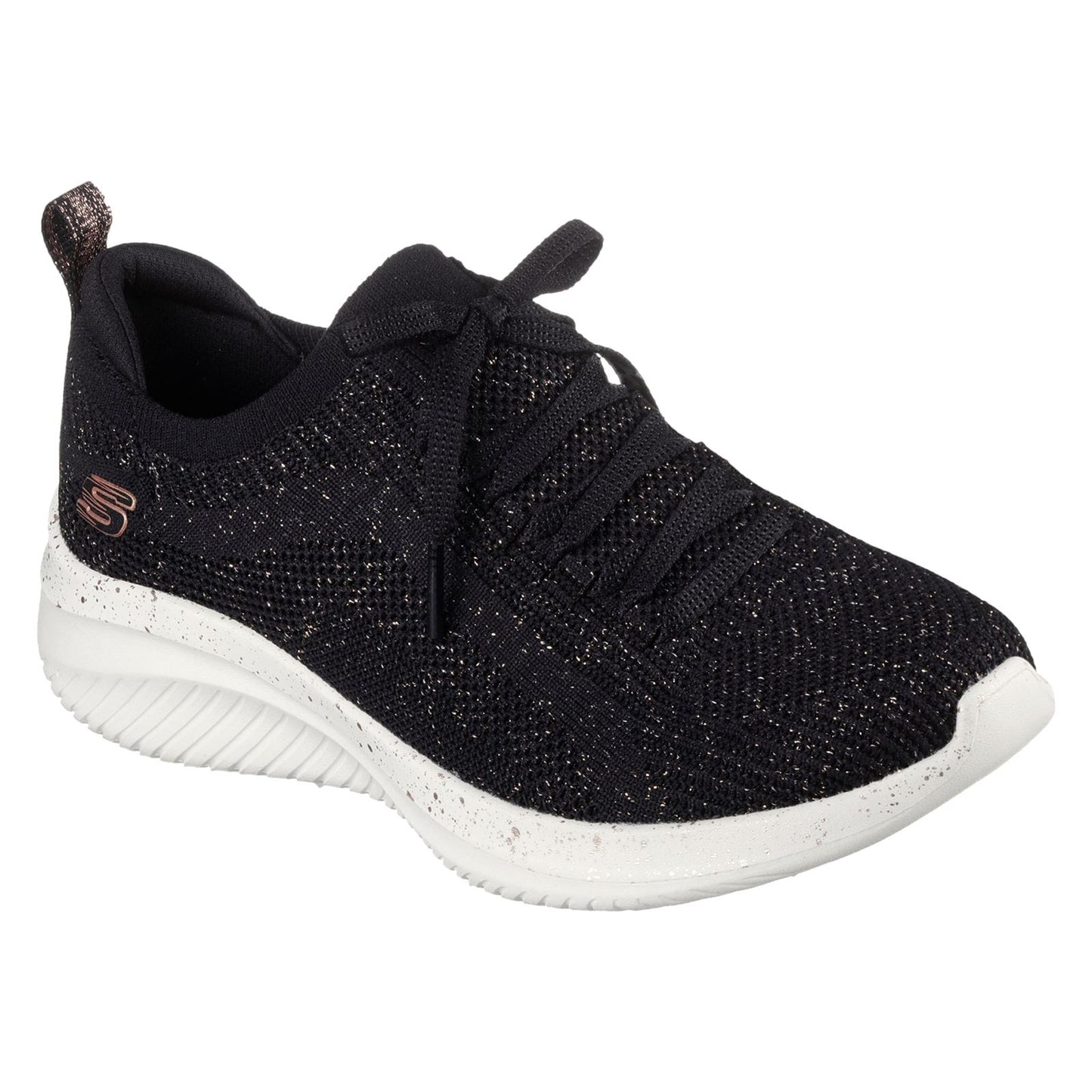 Skechers Women's Ultra Flex 3.0 - Let's Dance Shoe in Black/Rose Gold