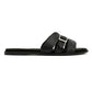 TOMS Sol Mule Leather Women's Black Sandals