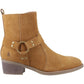 Hush Puppies Iria Suede Women's Tan Heeled Ankle Boots