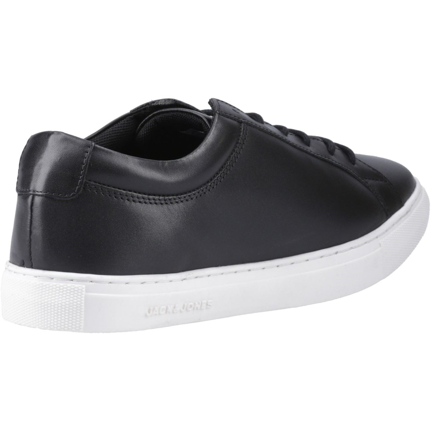 Jack & Jones Men's Galaxy Leather Trainer in Anthracite