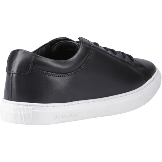 Jack & Jones Men's Galaxy Leather Trainer in Anthracite