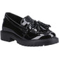 Hush Puppies Abigail Patent Leather Youth Black Loafers