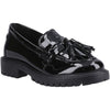 Hush Puppies Abigail Patent Leather Youth Black Loafers