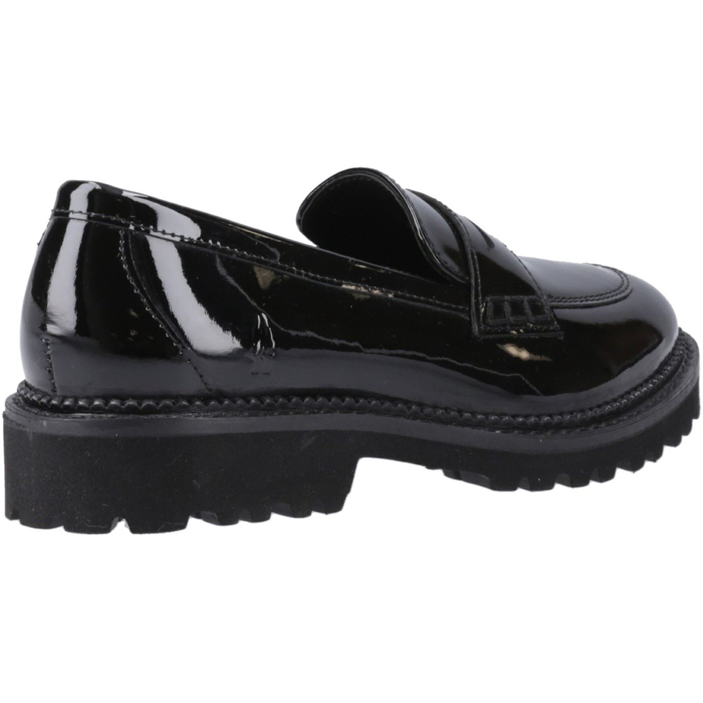 Hush Puppies Grazia Patent Leather Youth Black Loafers