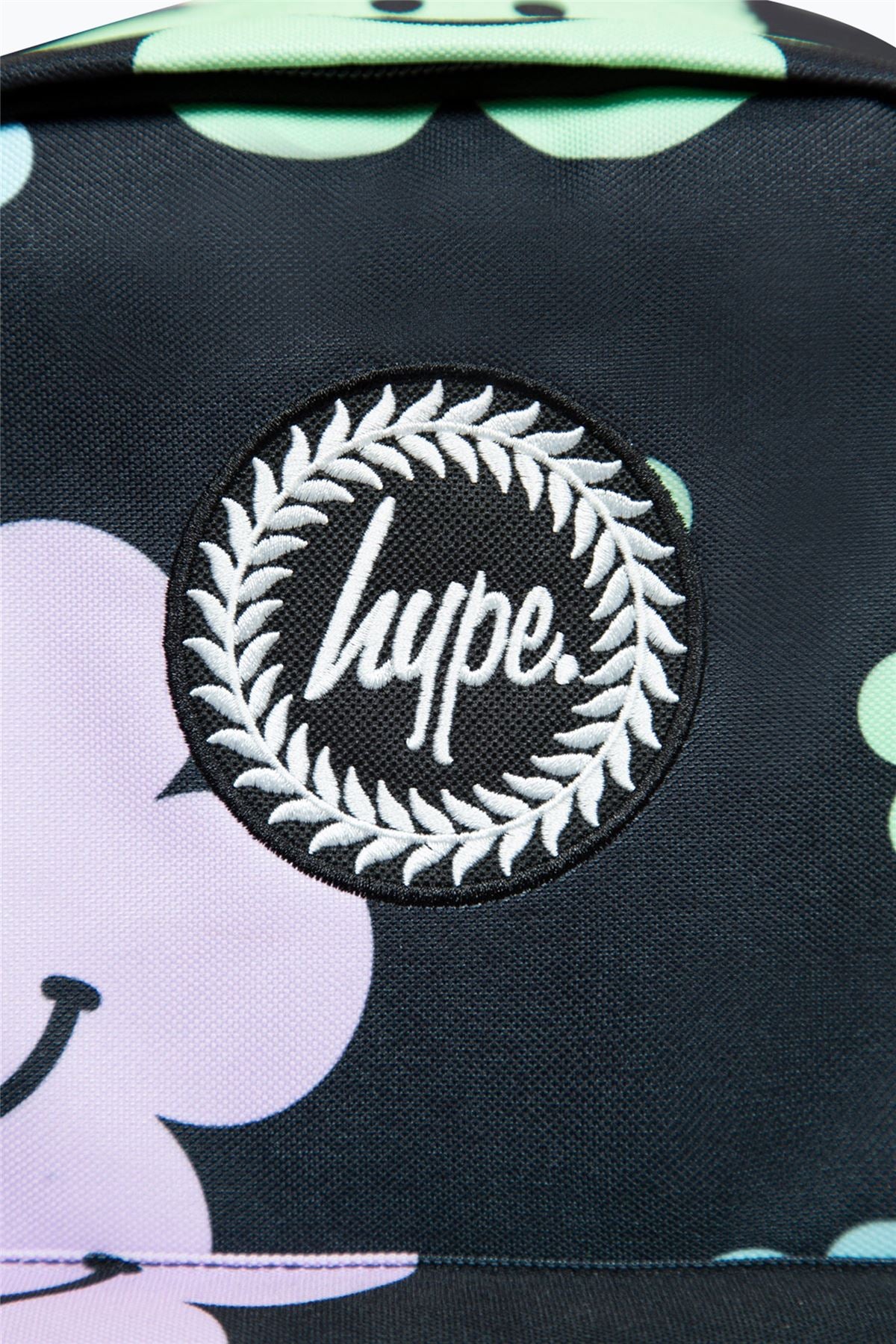 Hype Iconic Girl's Black Happy Flower Backpack