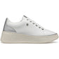 Geox D SUNNETTY Synthetic Polyurethane Women's White/Silver Trainers