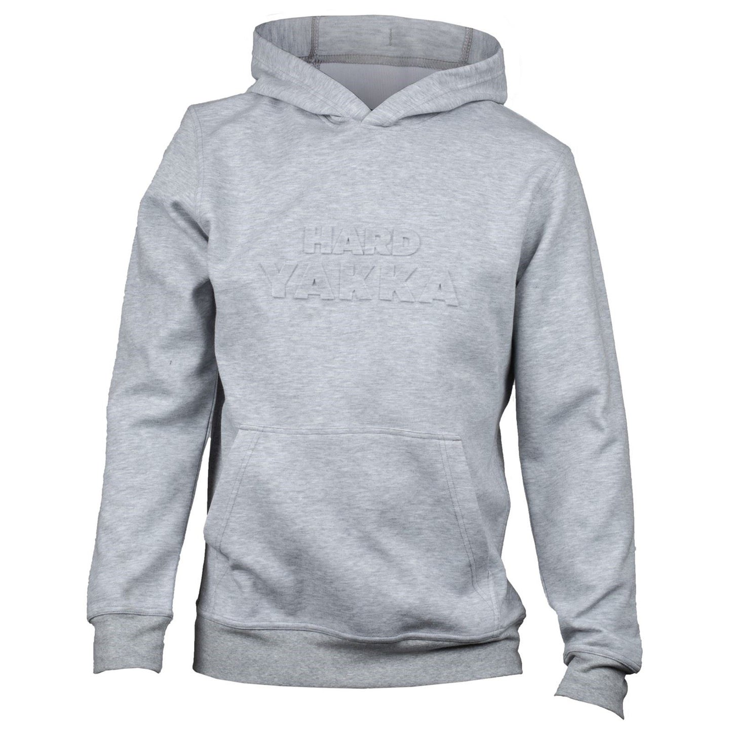 Hard Yakka Men's Embossed Pullover Hoodie in Light Grey Marle