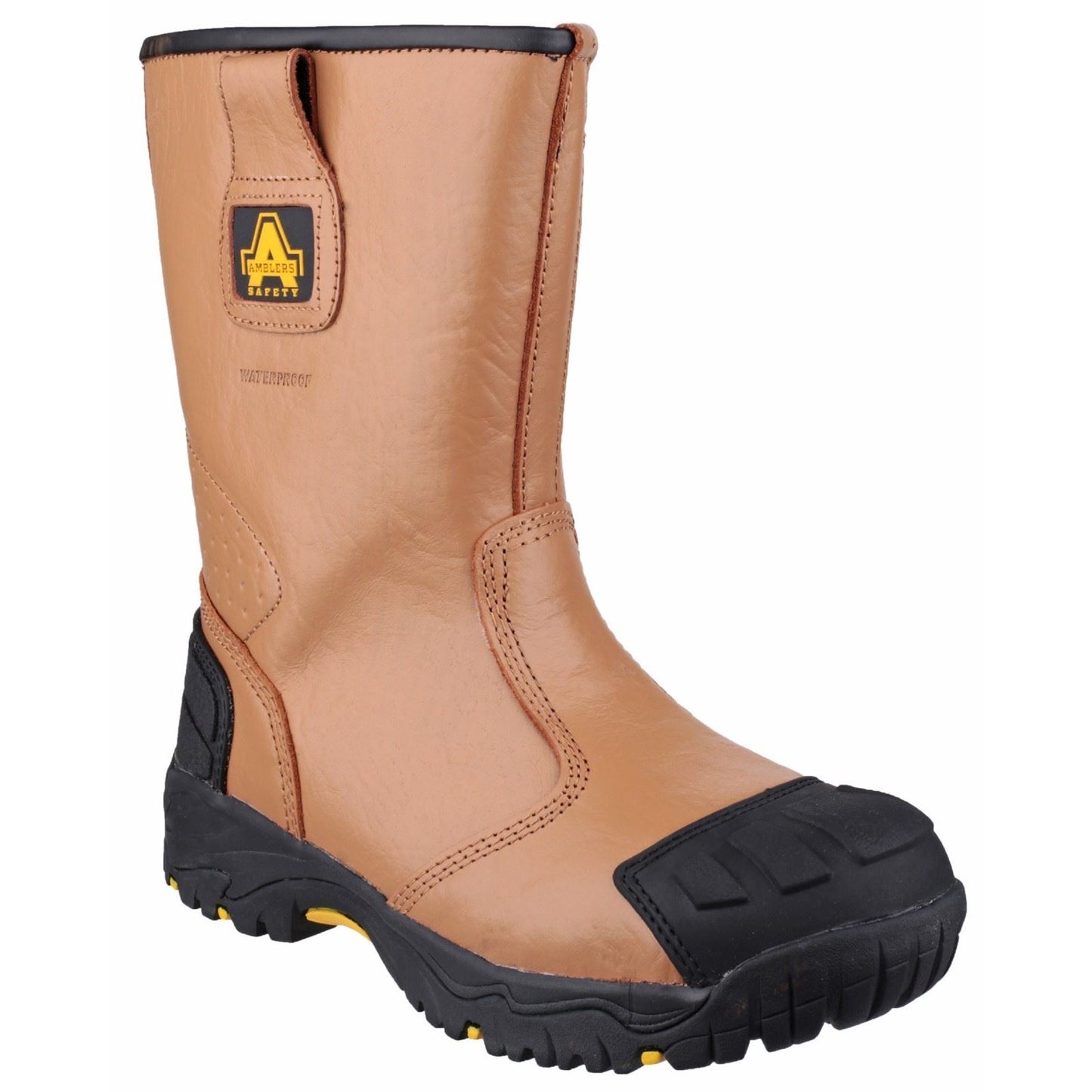 Amblers Safety Men's FS143 Waterproof pull on Safety Rigger Boot in Tan