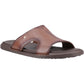 Hush Puppies Callum Slide Leather Men's Brown Sandals