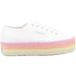 Superga Women's 2790 Multicolor Rope Shoe in White/Candy Multicolour