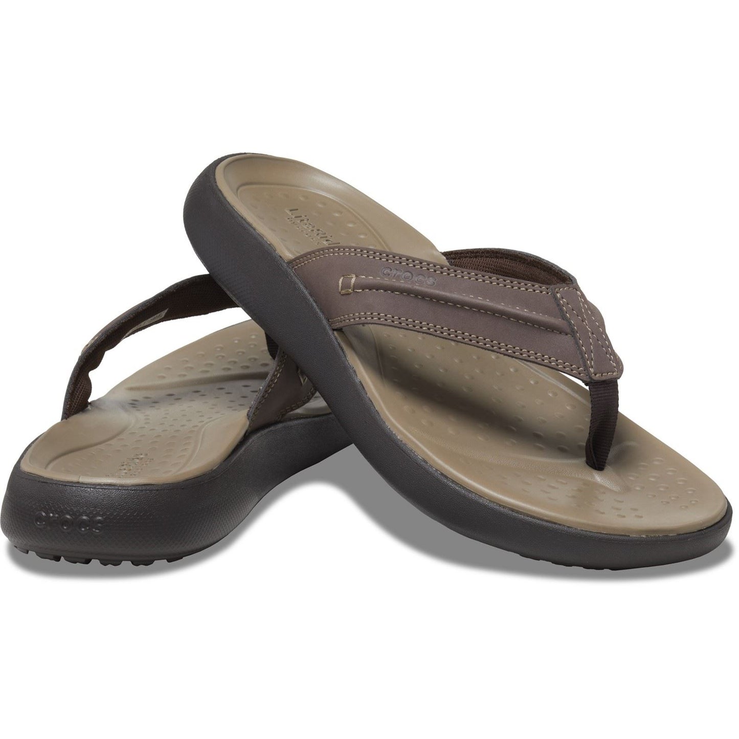 Crocs Yukon Vista II Polyurethane Men's Espresso Flip Flops