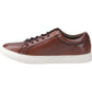 Jack & Jones Men's Galaxy Leather Trainer in Cognac