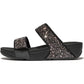 Fitflop Lulu 2 Bar Glitter Polyurethane Women's Black/Multi Sandals