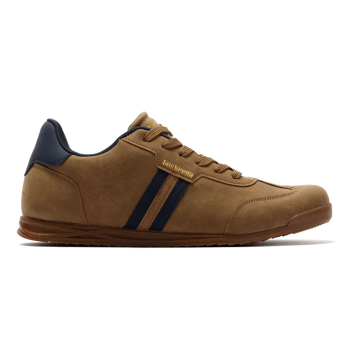 Lambretta Tackle Men's Taupe/Navy Trainers