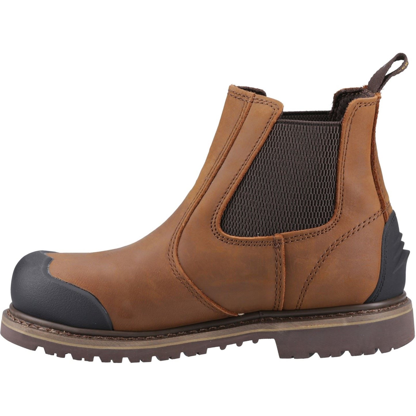 Amblers Safety Men's FS225 Goodyear Welted Waterproof Pull On Chelsea Safety Boot in Brown
