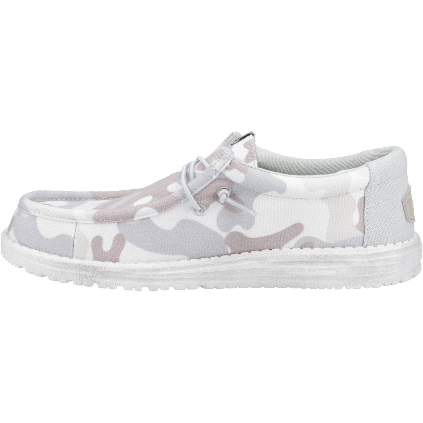 HEYDUDE Men's Wally Washed Camo Shoe in Greyscale Desert Camo